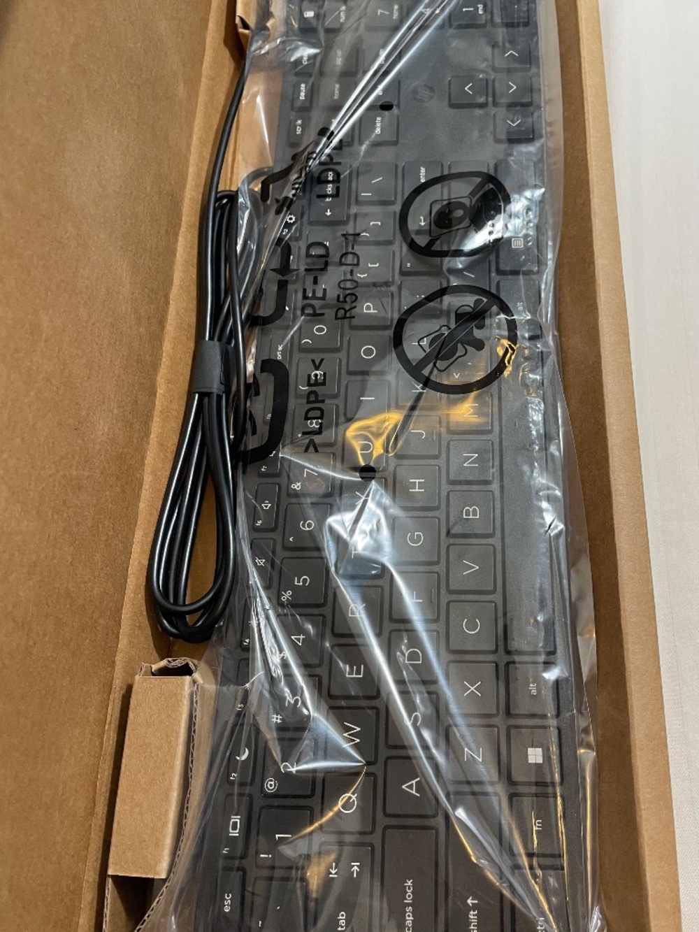 Lot Of 2 HP Desktop 320K Slim Wired QWERTY Keyboard Brand New